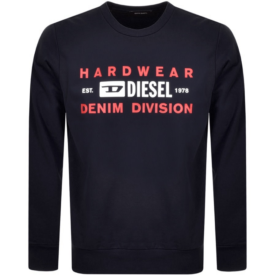Alternative Image for ProductDiesel Crew Neck Girk Sweatshirt Navy1